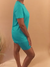 Load image into Gallery viewer, Sky Blue Biker Short Set