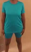 Load image into Gallery viewer, Sky Blue Biker Short Set