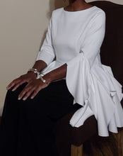 Load image into Gallery viewer, White Fringe Blouse